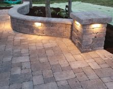 Nogas Landscaping Brick Patio with fire pit